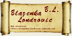 Blaženka Londrović vizit kartica